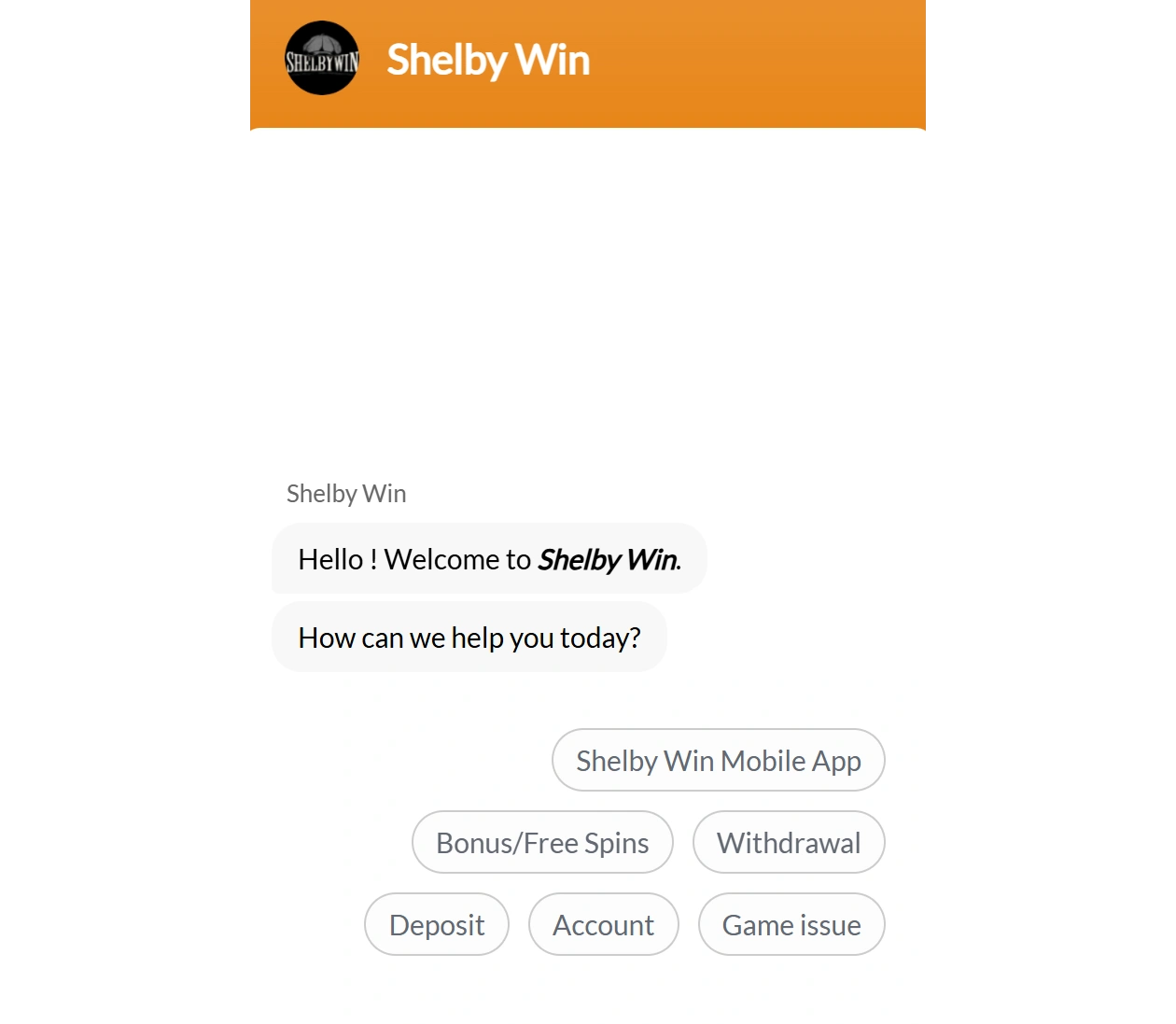 ShelbyWin Casino Customer Support