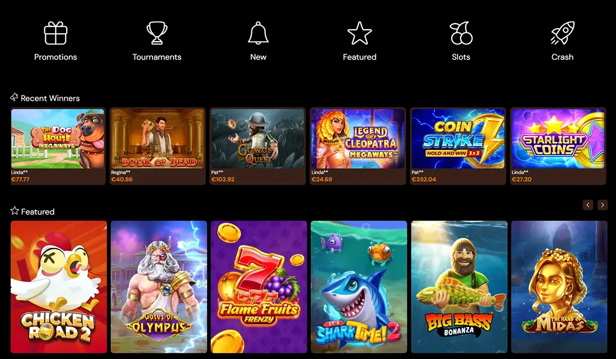 ShelbyWin Casino Homepage